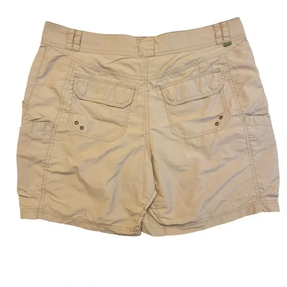 REI UPF 50 Trek Short -10 tan nylon , water resistant, UPF lightweight - Picture 4 of 5